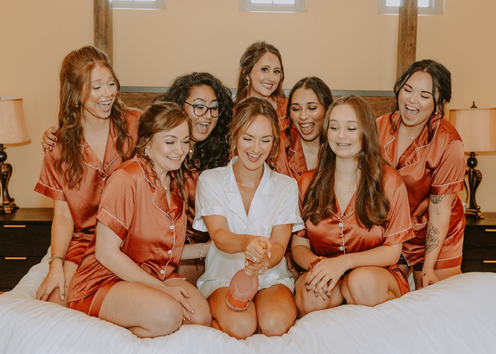 Mandalin Collective bride celebrating with her bridal party